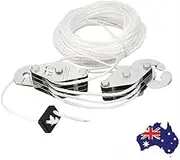 180kg Cargo Lifting Rope Winch Hoist Pulley Puller Set 3M Lifting Hight