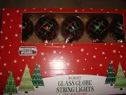 GLASS GLOBES STRING LIGHTS BATTERY OPERATED