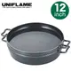 丹大戶外用品 日本【UNIFLAME】U661086 12吋1/2黑皮鐵鍋/荷蘭鍋/鑄鐵鍋/戶外鍋具/野炊露營/淺底