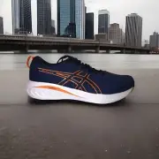 Asics Men's Running Shoes Size 10 Gel Excite 10 Deep Ocean Blue Bright Orange