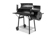 2 in1 BBQ Smoker Charcoal Grill Roaster Portable Offset Outdoor Camping Barbecue