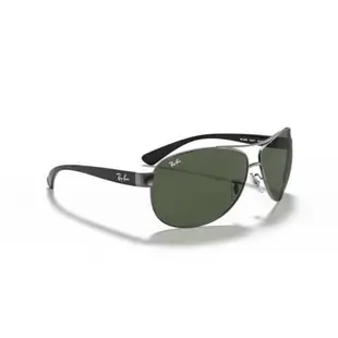 【RayBan】雷朋 飛行員太陽眼鏡 RB3386 004/71 67mm 橢圓框墨鏡 槍灰框/綠色鏡片