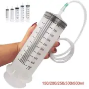 150ml-500ml Syringe Syringes Large Capacity Reusable Pump Measuring 1.3m Tube