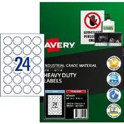 Avery 24UP Heavy Duty Round Labels 10 Sheets