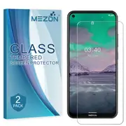 [2 Pack] Nokia 3.4 Tempered Glass Crystal Clear Premium 9H HD Screen Protector by MEZON – Case Friendly, Shock Absorption (Nokia 3.4, 9H) – FREE EXPRESS