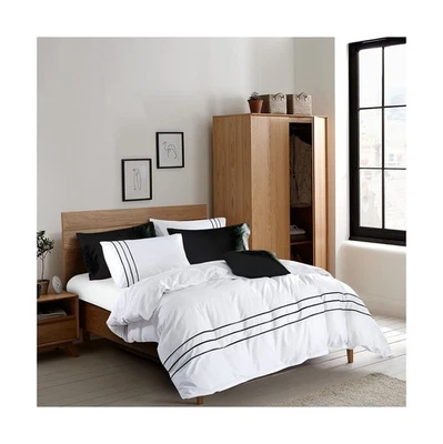 Karen Duvet Cover Set 3 pcs(1 Duvet Cover+2 Pillowcases) 100% Cotton Sateen W...