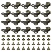 Shoelace Hook 20x18x7mm Alloy Boots Shoes Fittings Buckle Bronze Tone 20 Set