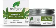 Dr Organic Hemp Oil Rescue Cream, Moisturising, Combination Skin, Mens, Womens, Natural, Vegetarian, Cruelty-Free, Paraben & SLS-Free, Organic, 50ml