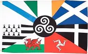 Multi Celtic Flag 3' x 5' - Celtic Countries Flags 90 x 150 cm - Banner 3x5 ft - AZ FLAG