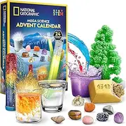 NATIONAL GEOGRAPHIC Science Advent Calendar 2023 – Jumbo Kids Advent Calendar with 24 Science Experiments, Rocks, Fossils, Plus Storage Bag, Science Christmas Countdown Calendar, Mini Gemstone Dig Kit
