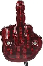 12V LED Motorcycle Taillight ABS PC Motorcycle Rear Light LED Rear Brake Lamp Unique Middle Finger Styling Fits for