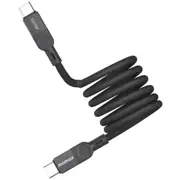 Momax Mag Link 100W USB-C Cable - 1m - Black PD Fast Charging - Magnetic - Durable Triple Braided Nylon - Supports iPhone / Samsung / Google / Oppo / Oneplus [DC35D]