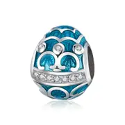 Easter Series Blue Egg Charm for Bracelet & Bangle Silver plating DIY Jewelry Bracelet