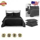 Luxury 3-Piece Microfiber Bedspread Set - Full/Queen Size in Geometric Design