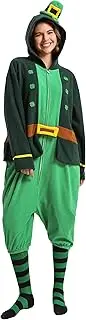 [LONULAIN] Unisex Adult St. Patrick's Day Costume，Men Women Green Leprechaun Cosplay Costume Suit Tailcoat Jacket
