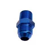 Aeroflow NPT To Straight Male Flare Adapter 1/2" To -8 Blue Finish