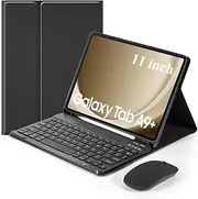 Keyboard Case with Mouse for Samsung Galaxy Tab A9+ Plus 11 inch 2023, Magnetic Detachable Keyboard Case for Tab A9+ Plus 11" with Pencil Holder, Wireless Bluetooth Rechargeable, 3 Angle Adjustments