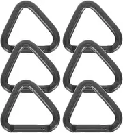 GANAZONO 6Pcs Triangle Lightweight Clips for Keys Backpacks and Outdoor Activities Durable and Portable Snap Hooks for Climbing Hiking Camping Black