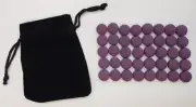 Set of 40 MATTE PURPLE Pente Glass Stone Game Playing Piece part replacement NEW