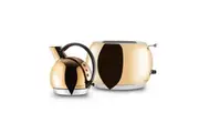 Bugatti Italy Romeo Toaster and Giulietta Kettle Set - Gold