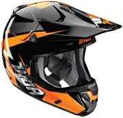 Thor Verge Rebound Motocross Helmet, black-orange, Size S for Men Black Orange