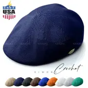 Cool Mesh Classic Plain Newsboy Gatsby Cap Ivy Hat Golf Driving Ventair Crochet