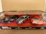 Fast and Furious Licensed 1:32 Die Cast Vehicles 3 Pack Dodge Nissan Hypersport
