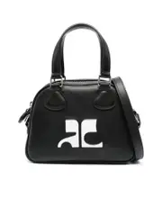 Courreges Pre Smooth Grain Logo Patch Handbag