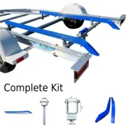 Boat Trailer Bunk Skids 1.5 Mtr 45 Degree Bends With Brackets. 1500mm Plastic