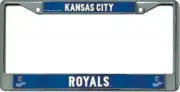 Kansas City Royals Chrome License Plate Frame Free Screw Caps with this Frame