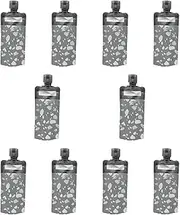 Folpus 10Pcs Travel Pouches for Toiletries,Travel Size Containers Portable 3 oz Leakproof for Travel Accessories Conditioner Pouch, Black Speckle