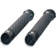 Khrome Werks Black Diamond Grips Edge for Harley Motorcycles w| 1" Bars TBW