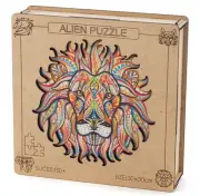 Alien Puzzle 150+ Wooden Jigsaw Puzzle Lion Shaped Gift for Adult Kids .