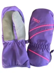 Head Jr DuPont Sorona Ski Mittens Small Purple/Pink