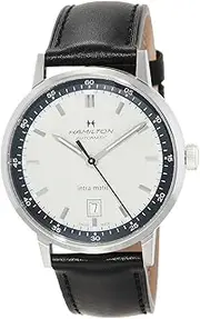 [Hamilton] H38425720 Men's Watch, American Classic, Intramatic, Auto, Mechanical Automatic, Automatic, Dial Color - Beige, 3 Hand Leather Strap Watch