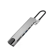 Type C HUB USB HUB to Multi USB 3.0 HDMI Adapter Ethernet Rj45 Lan Adapter for MacBook Pro Type C 3.0 Splitter 7 Port USB C HUB