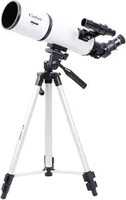 Focal Length 400Mm, Refractor Telescope with Tripod & Finder Scope, Portable Telescope for Kids & Astronomy Beginners