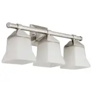 Sunlite Modern Square Bell Vanity Fixture 20" Wall A19 Bulb Req Brushed Nickel