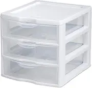Sterilite 2073 Clearview Mini Organiser - White