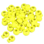 Cord Locks, 30 Pack Ball Spring Toggle Stopper, Yellow