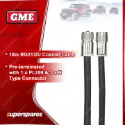 GME 10M RG213/U Coaxial Cable pre-terminated with PL259 & N Type Connector