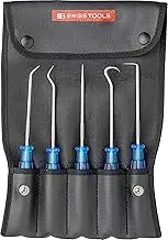 PB Swiss Picktool Set with Multicraft Handle in Roll-Up Case In Skin Pack (5 Pieces)