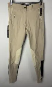NWT Pessoa Piuma Riding Breeches Womens 28 (28x28) Tan Khaki Equestrian Pants
