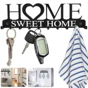 Metal Key Holder Hooks Wall Mounted Key Rack with 10 Hooks Decorative Key ReagE