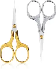 Vintage Embroidery Sharp Scissors 2 Pack, 5 Inches Craft Sewing Scissor Pointed
