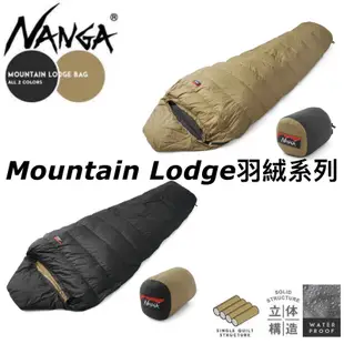 台灣現貨🚚 當日寄出🇯🇵NANGA 羽絨睡袋 Mountain Lodge Bag 120 200 露營 睡袋 登山