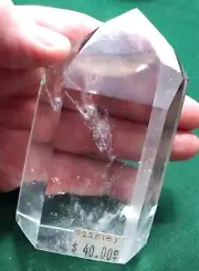 CRYSTAL Clear QUARTZ Tower Point Healing Mineral Rock Hexagon Reiki Chakra Bonus