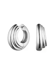 Otiumberg Ellipse Sterling Silver Hoop Earrings One Size