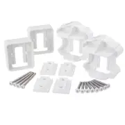 Fiberon Stair Rail Hardware Kit Brackets Fastener Exterior Plastic Classic White