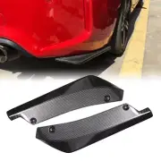 2pcs Universal Carbon Rear Fiber Bumper Lip Diffuser Splitter Canard Protector B (for: Peugeot)